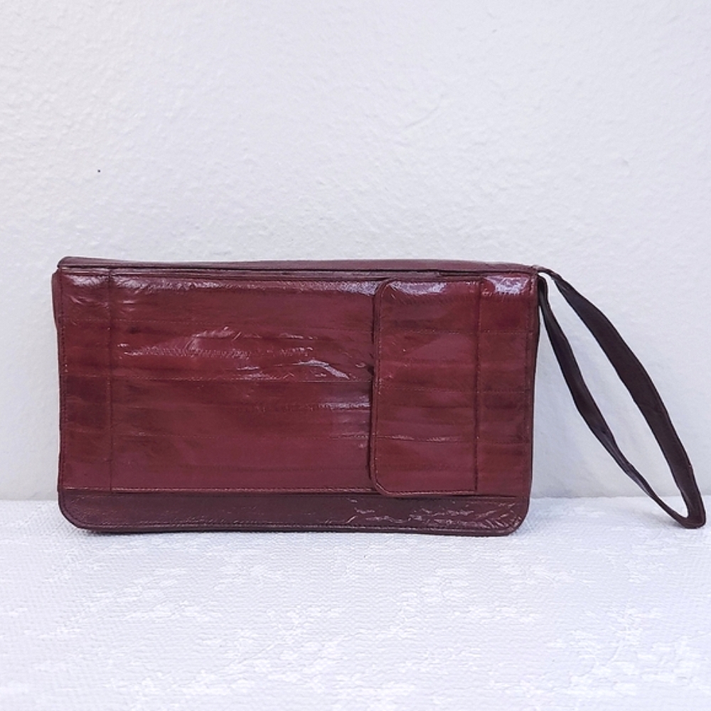Vintage EEL Skin Clutch - Picture 2 of 16